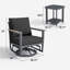 Ensemble de conversation avec chaise berçante pivotante en aluminium 3 pièces avec coussins et table d'appoint-501328068