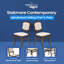 Chaise d'appoint en tissu brun / gris clair