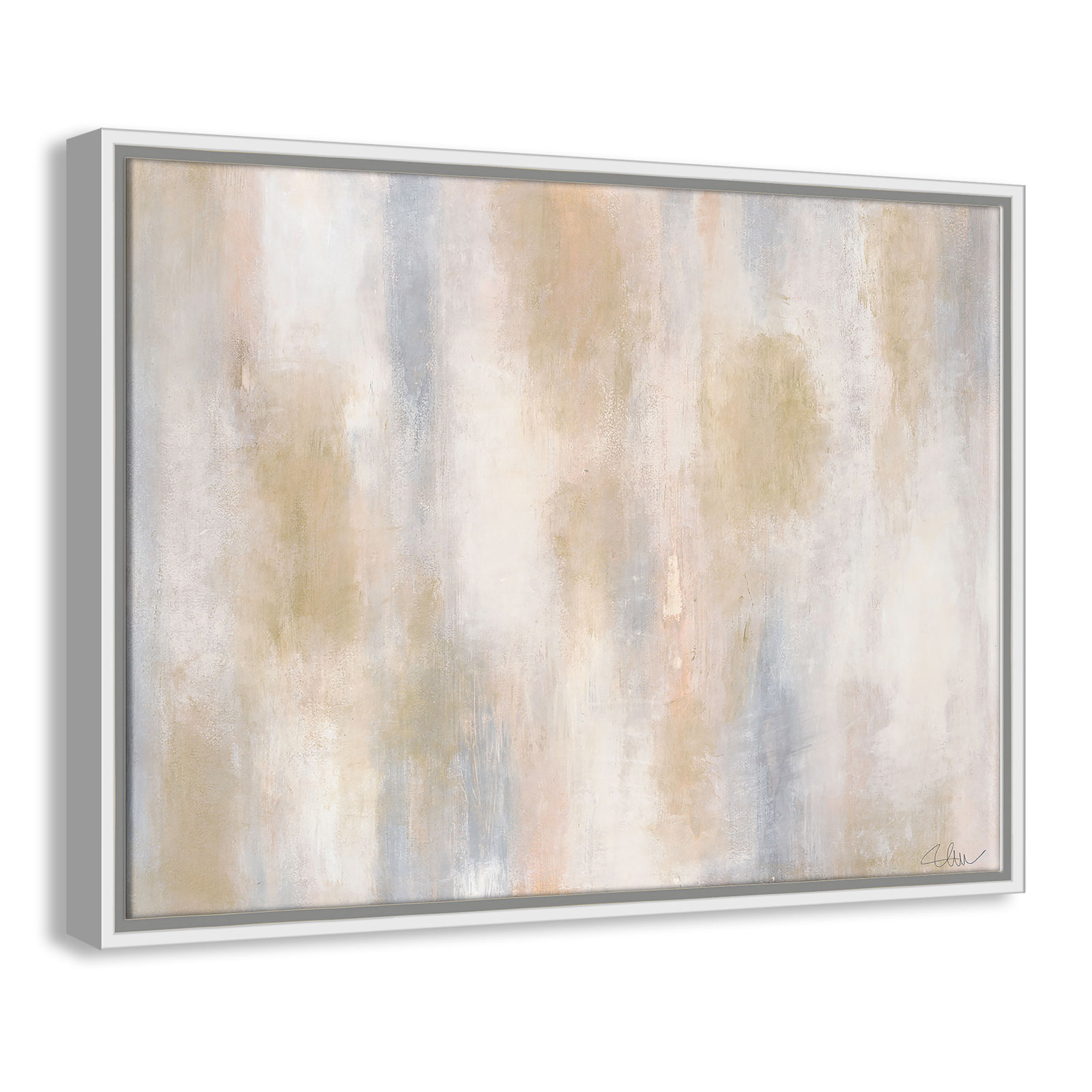 Cassiel "Pulsating Shimmer" Print, 18" H x 24" W x 2" D, White Framed