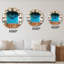 Horloge murale bleue-1133885606