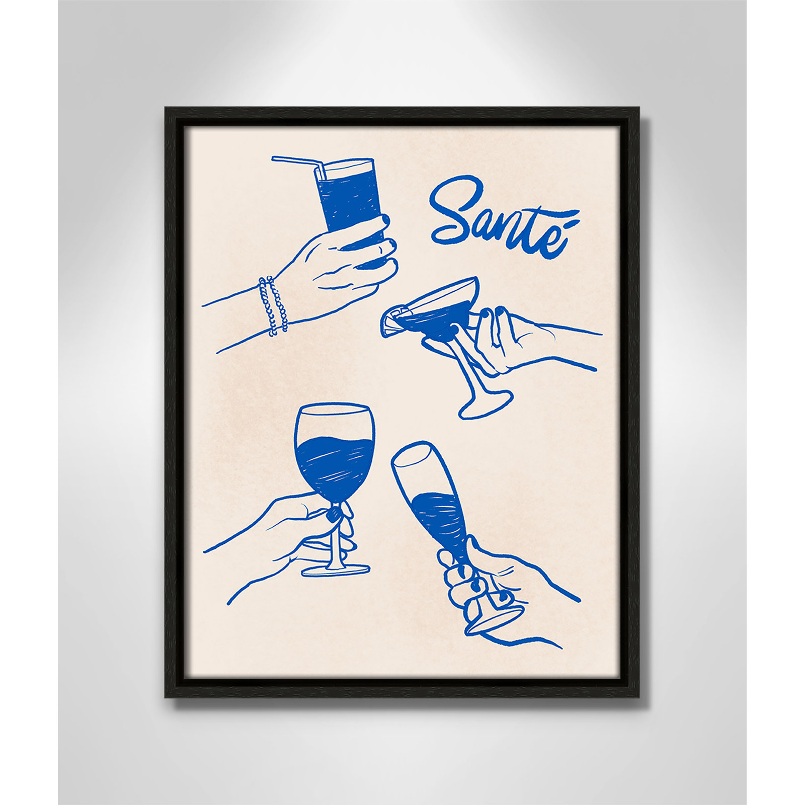 Sante Print by Kimberly Allen, 12.5'' W x 15.5'' H, Espresso Floater