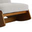 Fauteuil à bascule en bois massif recouvert de chenille avec siège et dossier rembourrés (lot de 2)-512610660