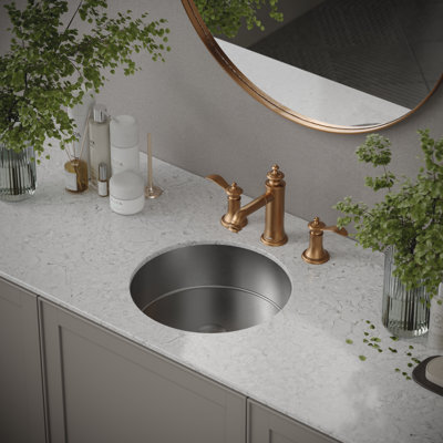 Karran Cinox 15.75 " Stainless Steel Circular Bathroom Sink