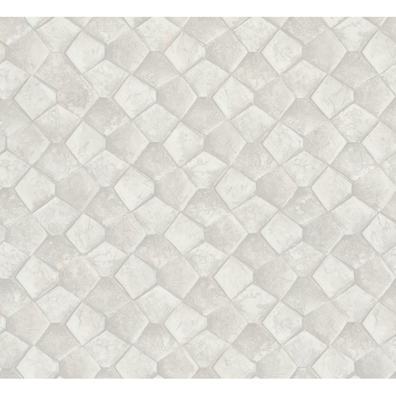Papier peint Waterford Dove Tile, Blanc