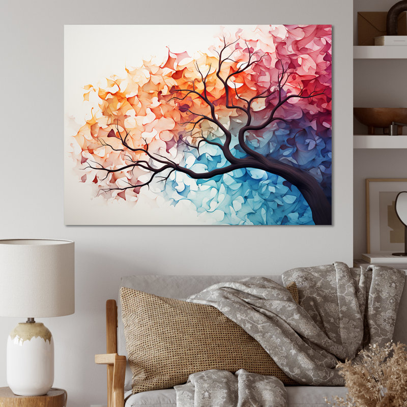 " Maple Tree Colorful Abstraction I ", Wrapped Canvas, 30" H x 40" W x 1.5" D