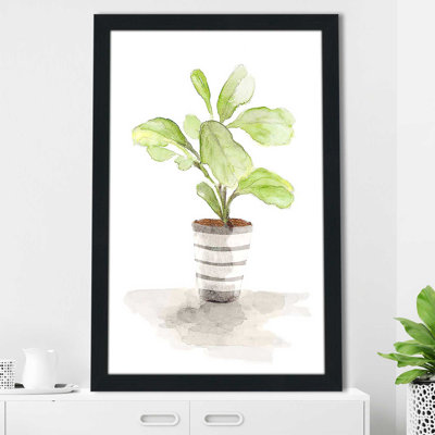 " Fiddle Fig Tree I " Watercolor Painting