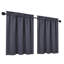 Blackout Valance Kitchen Curtain – Short Thermal Room Darkening Rod Pocket Cafe Curtain, Noise Reducing & Light Blocking – Easy Care –26"*45"*2-540633012-540633000
