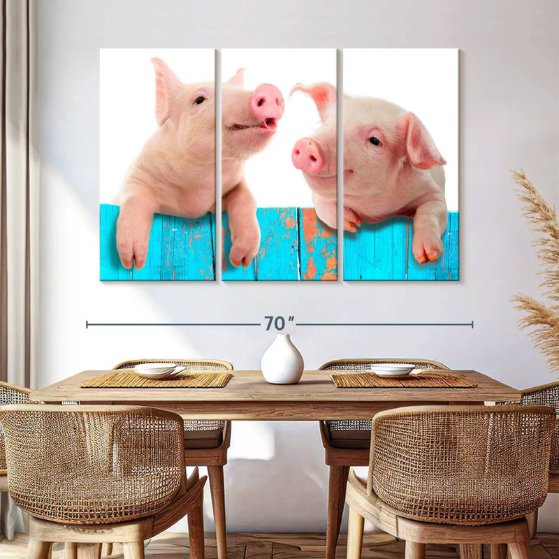 Fence Pigs, 36" H x 57" W