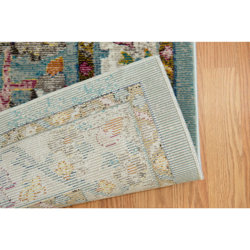 Tapis bleu céruléen Ravenstein, Rectangle 12 pi 6 po x 15 pi