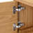 Eric Oak Manufactured Wood 70-Inch Wide Credenza TV Console with Storage