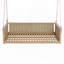Lit double en bois massif d'extérieur classique en bois massif, cadre de balançoire en rotin de jardin avec longues cordes pour la piscine-1318169660