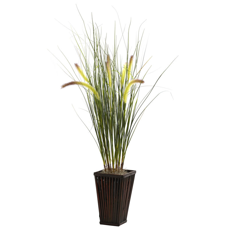 33'' Faux Plant in Wood Planter