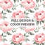 Ensemble de literie à motif floral 5 pièces - Housse de couette et coussin décoratif-124290890