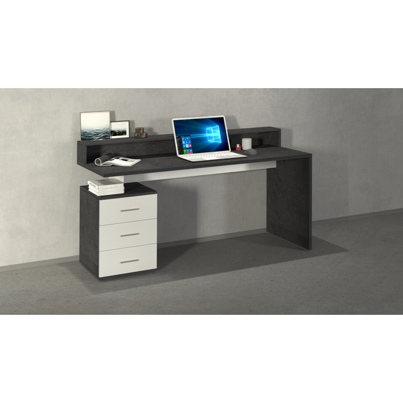 Basim 160 Cm Desk, Grey/White