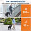  3-in-1 Folding Stair Climbing Hand Truck – 550 LBS Heavy Duty All-Terrain Dolly with 10 Wheels for Warehouse, Supermarket & Home Moving