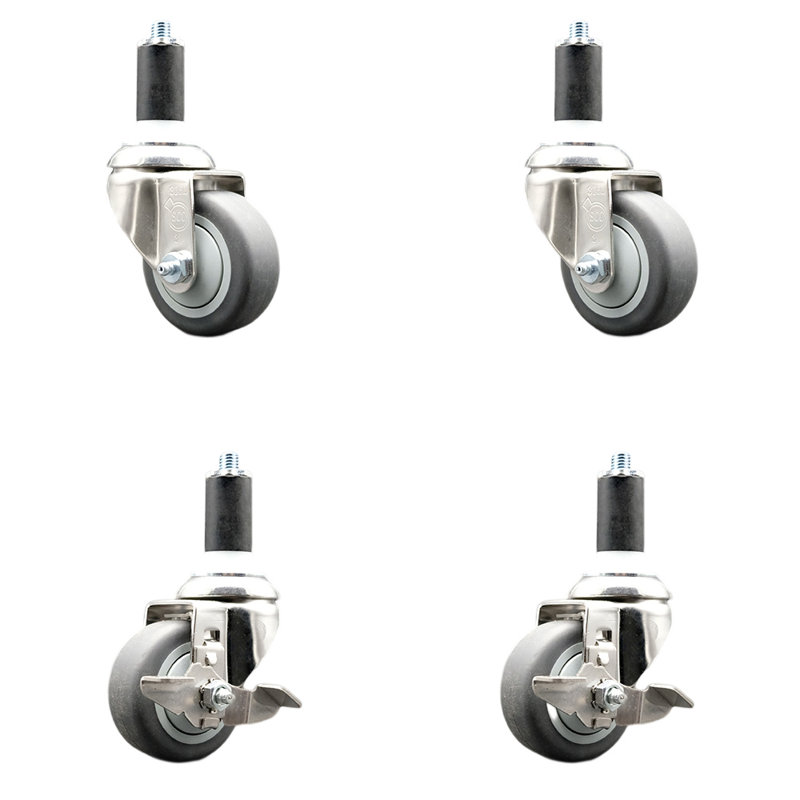 Swivel Stem Caster, 1-1/4" expanding stem