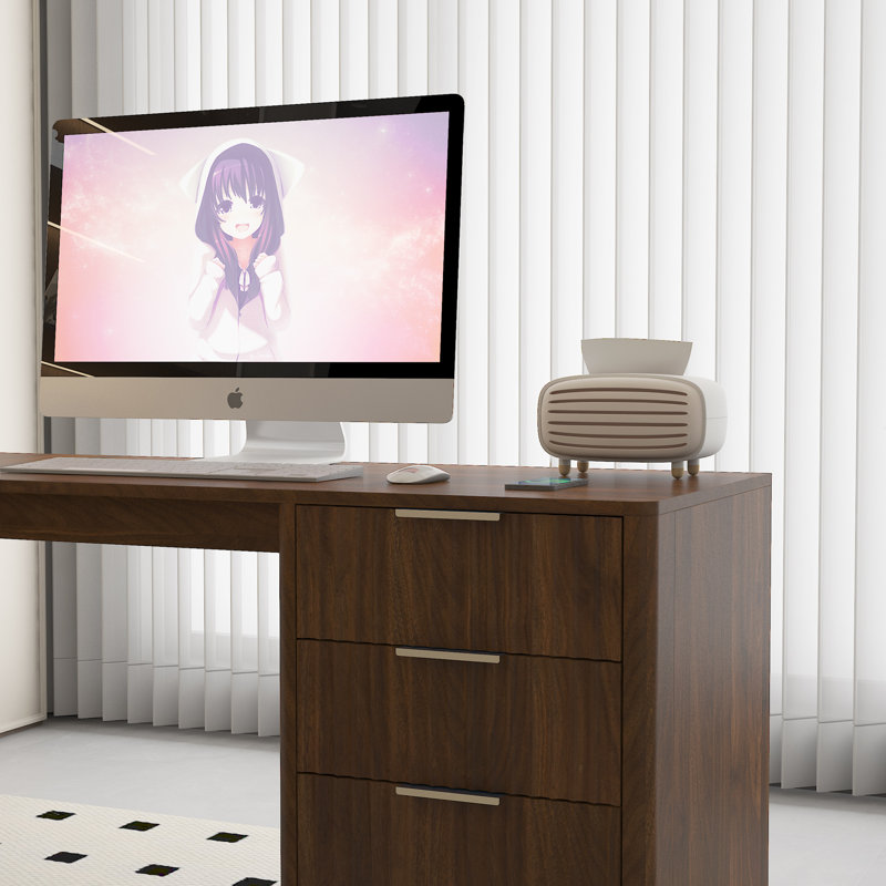 Bureau d'ordinateur de coin en L