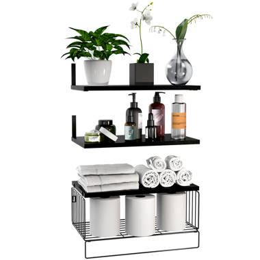 Ivy Bronx Cresencio Bathroom Wall Shelves Glass Bathroom Shelf