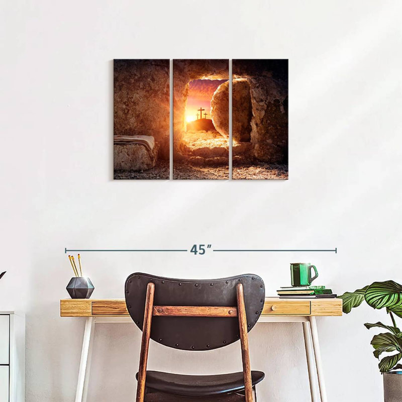 «Resurgion of Jesus Christ», reproduction d'art sur toile, H 20 po x l 33 po x P 1,25 po