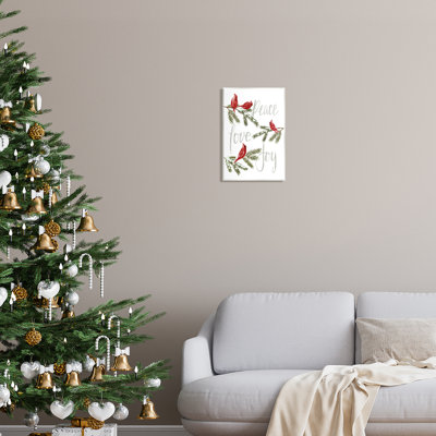 Peace Peace Joy Cardinals On MDF par Dogwood