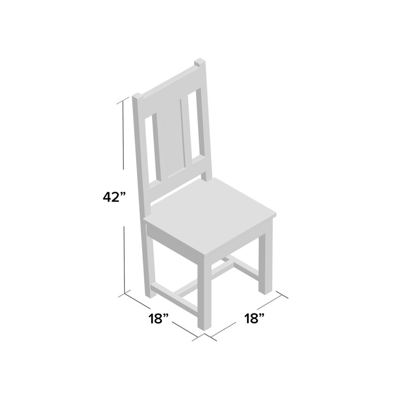 Chaise en bois massif Killingly