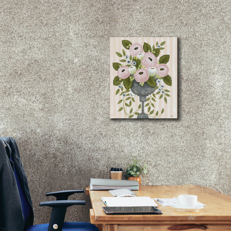  «Zinnias» par Tanya Nyp, art mural sur toile, 20 po x 24 po, H 24 po x l 20 po