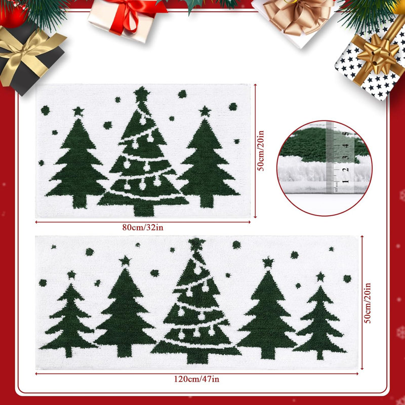 2 pièces de tapis de salle de bain de Noël