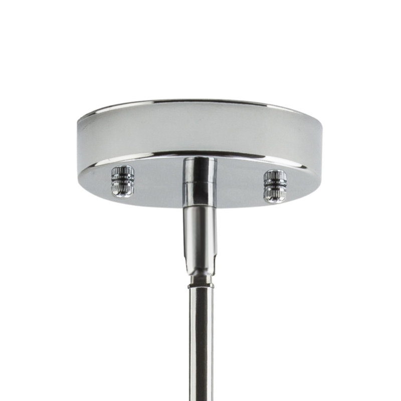 Luminaire suspendu en forme de dôme à 1 lumière Movses, Chrome poli, Oui