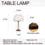 17" H Feather Crystal Table Lamp With Led Bulbs-791667979