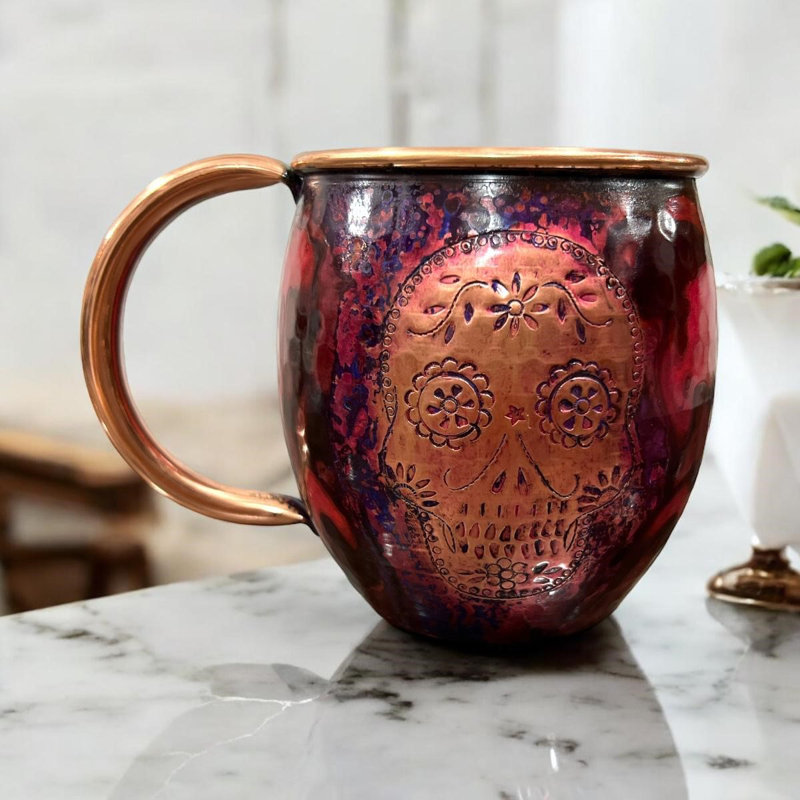 Composite Handmade Copper Drinking Glass Set