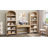 2-Drawer Writing Desk with Curved Handle-1943931790