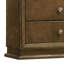 Commode haute 5 tiroirs Rouk, bois de transition brun noyer massif