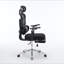 Fauteuil de bureau ergonomique avec support lombaire à massage, appui-tête 4D et accoudoirs 5D, dossier réglable haut et profondeur d'assise