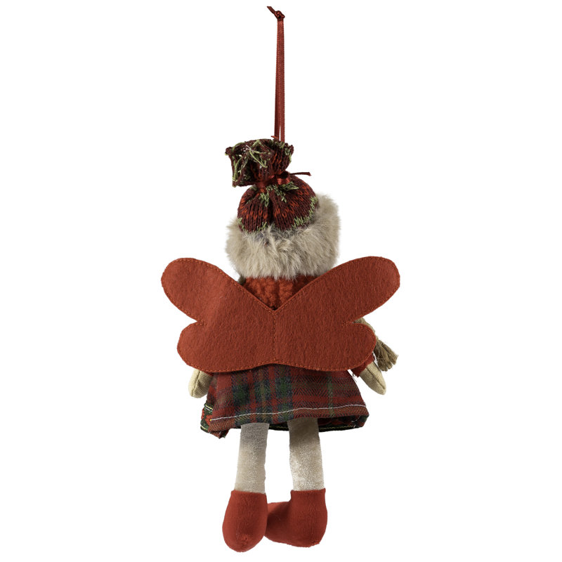 Angel Girl With Knitted Winter Hat Christmas Ornament
