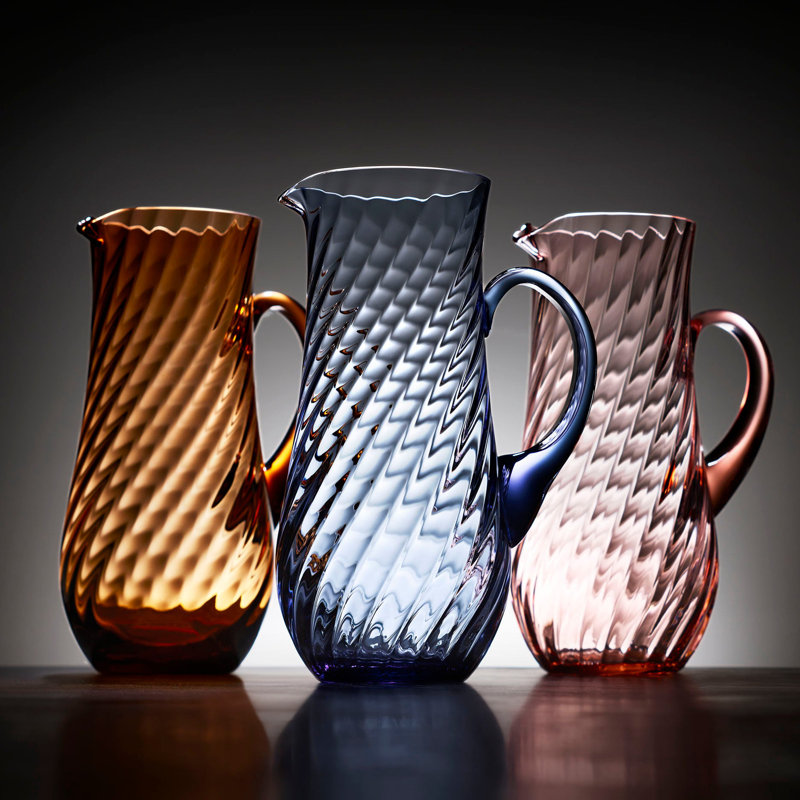 Quinn Crystal Pitcher, Amber