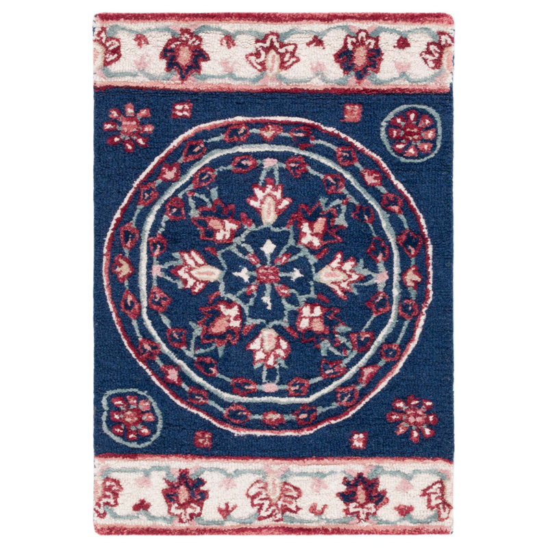 Cylie Hand Tufted Wool Floral Rug, Rectangle 2' x 3'