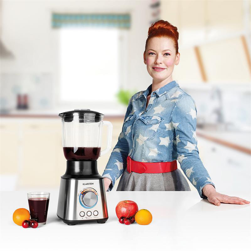 Klarstein Herakles 3 Speed 1500ml Countertop Blender, Silver