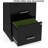 2-Drawer Vertical File Cabinet, Letter Size Documents, Lockable, 18.9" D X 14.3" W X 24.1" H, Black
