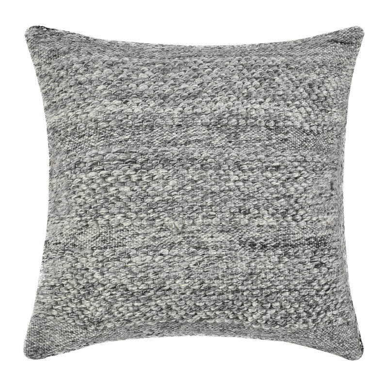 Ford 14"x20" Recycled Fabric Fabric Throw Pillow, Ivory, 24" x 24", Square, Gray 