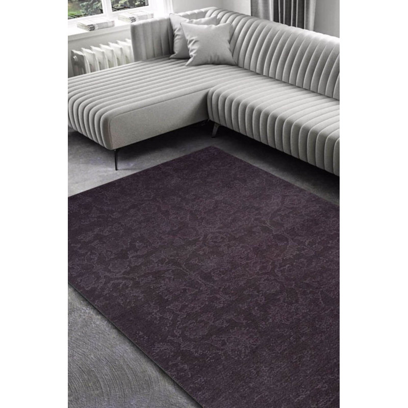Tapis oriental noir à motif tissé rétro, Rectangle 9 pi 11 po x 13 pi 2 po