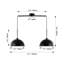 Luminaire suspendu de 41 po de style industriel noir avec double suspension réglable et finition mate pour la salle à manger, la cuisine et le salon