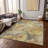 Machine Washable Indoor/Outdoor Xhevrie Gold Rug-1072400446