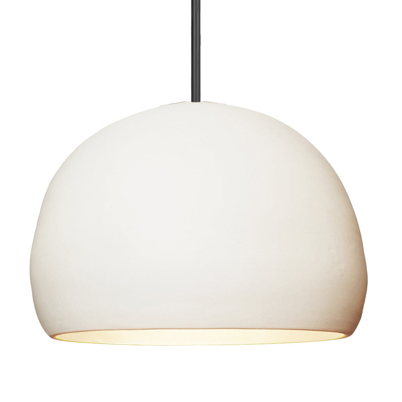 1 - Light Pendant, Black, Matte White