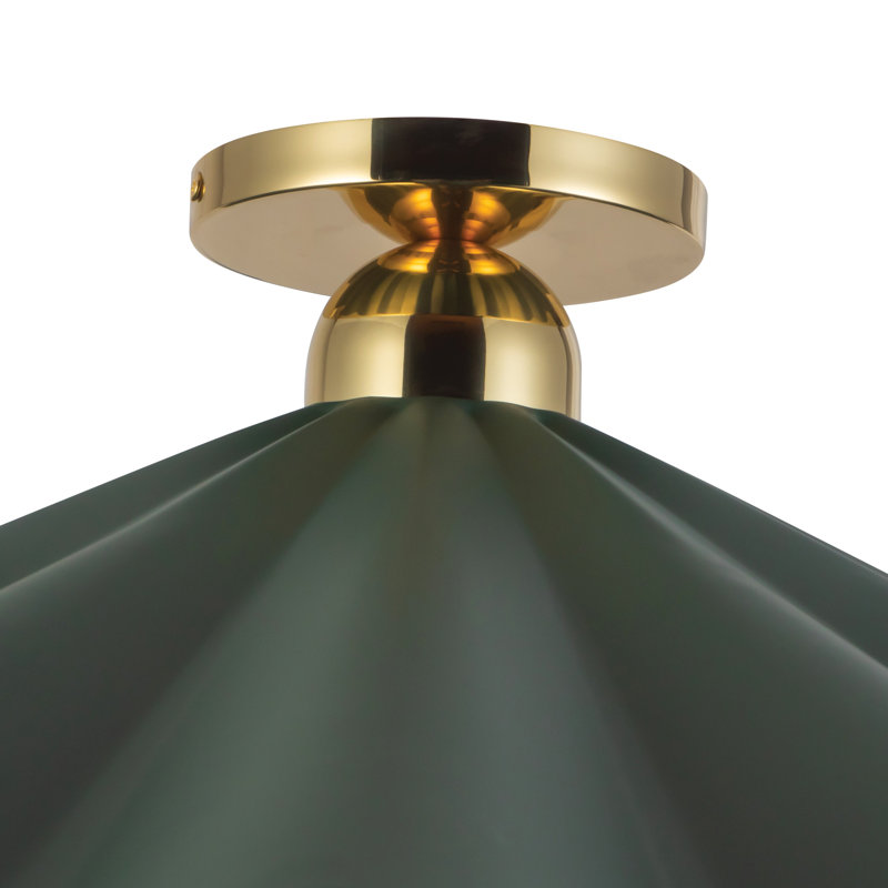 Plafonnier semi-encastré vert pin 25 po Furrow, 25 po, Vert