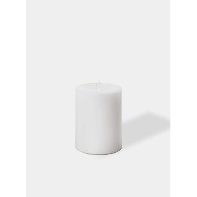 Ensemble de 12 bougies piliers blanches non parfumées Sublett