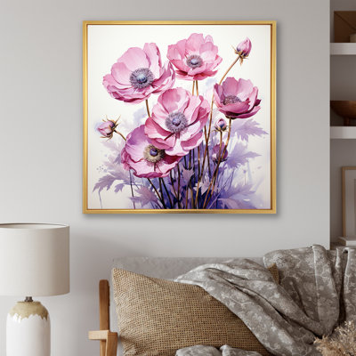 Impression de coquelicot mauve - coquelicots