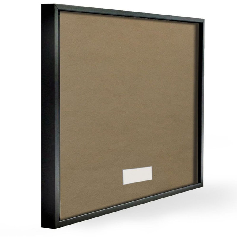 Blue Abstract Butterflies Canvas Print with Black Frame