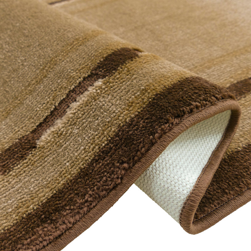 Antibacterial Soft Pile Anti Slip Indoor Runner Rug Dot Bordered Beige Design for Hallway Stairway, Runner 2'2" x 30'