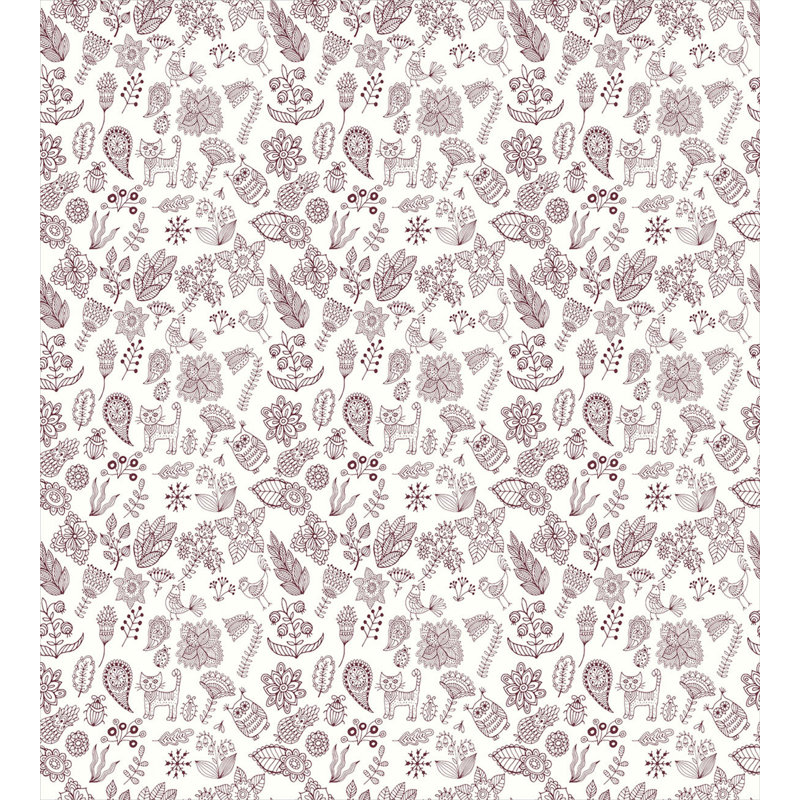 Polyester Floral Duvet Cover, Queen Duvet Cover + 2 Standard Shams