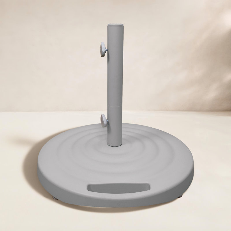 Monaco Round Umbrella Base with Wheels, Platinum
